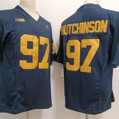 Michigan Wolverines #97 Aidan Hutchinson 2023 F.U.S.E. Navy Stitched Jersey