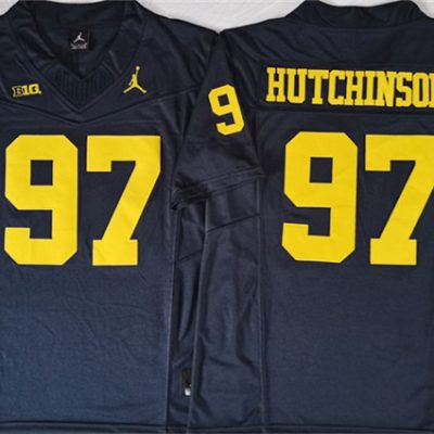 Michigan Wolverines #97 Aidan Hutchinson Navy 2023 F.U.S.E. Stitched Jersey
