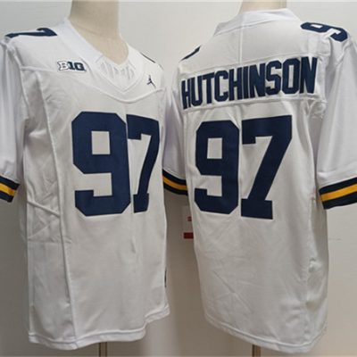 Michigan Wolverines #97 Aidan Hutchinson White 2023 F.U.S.E. Stitched Jersey