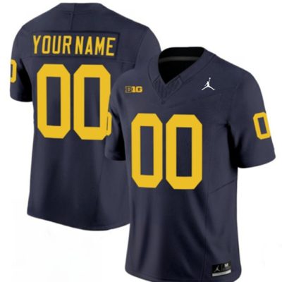 Michigan Wolverines ACTIVE PLAYER Custom Navy 2024 F.U.S.E. Stitched Jersey