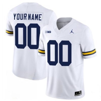 Michigan Wolverines ACTIVE PLAYER Custom White 2024 F.U.S.E. Stitched Jersey