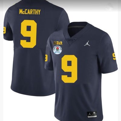 Michigan Wolverines ACTIVE PLAYER Custom With Rose Bowl Patch Vapor Stitched Jersey