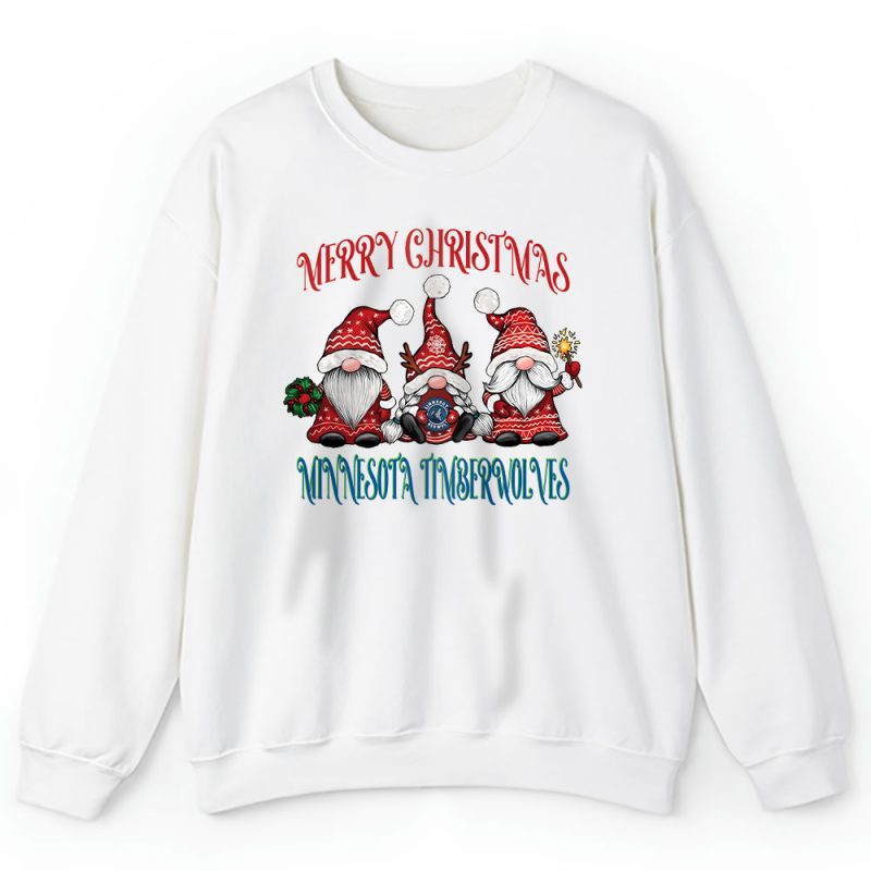 Minnesota Timberwolves Merry Christmas NBA Gift For Fan Christmas Gnomes Unisex Sweatshirt TAS24270