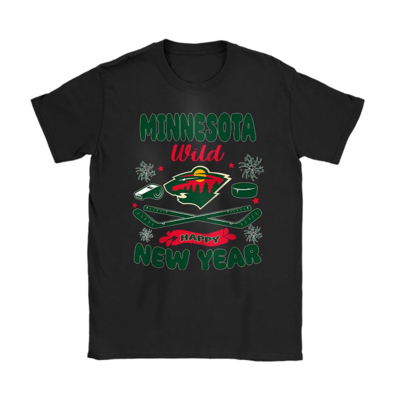 Minnesota Wild Happy New Year NHL Gift For Fan Unisex T-Shirt Cotton Tee TAT23924