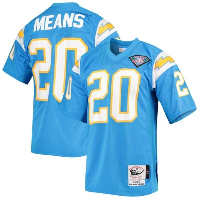 Natrone Means Los Angeles Chargers 1994 Throwback Retired Player Jersey - Powder Blue