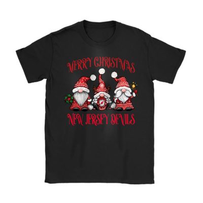 New Jersey Devils Merry Christmas NHL Gift For Fan Christmas Gnomes Unisex T-Shirt Cotton Tee TAT24273