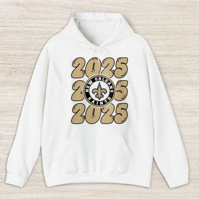 New Orleans Saints Happy New Year NFL Gift For Fan Hello 2025 Unisex Hoodie TAH23942