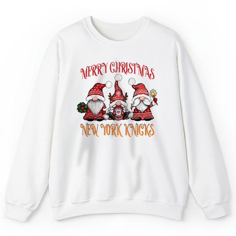 New York Knicks Merry Christmas NBA Gift For Fan Christmas Gnomes Unisex Sweatshirt TAS24277