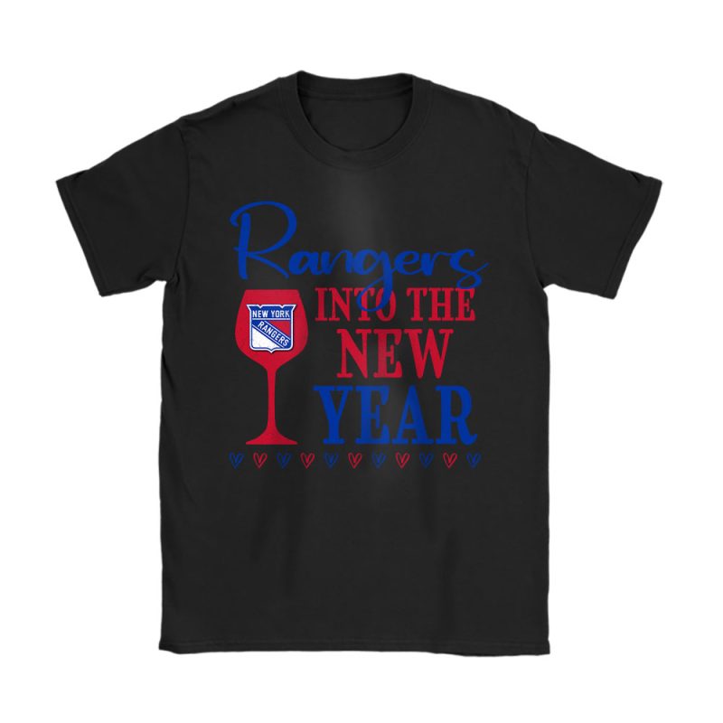 New York Rangers Happy New Year NHL Gift For Fan Cheers To A New Year Unisex T-Shirt Cotton Tee TAT23993