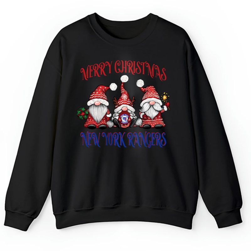 New York Rangers Merry Christmas NHL Gift For Fan Christmas Gnomes Unisex Sweatshirt TAS24279