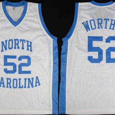 North Carolina Tar Heels #52 James Worthy White Throwback Stitched Jersey