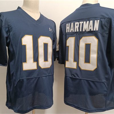 Notre Dame Fighting Irish #10 Sam Hartman Navy Stitched Jersey