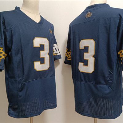 Notre Dame Fighting Irish #3 Joe Montana Navy Limited Stitched Jersey