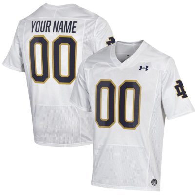 Notre Dame Fighting Irish Under Armour Replica Custom Jersey - White