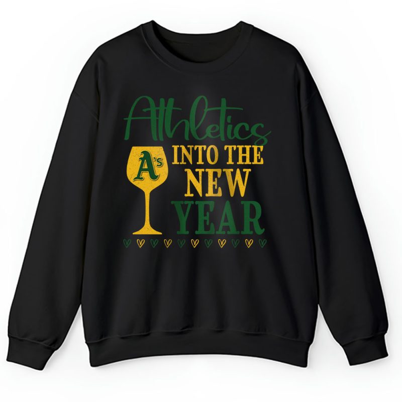 Oakland Athletics Happy New Year MLB Gift For Fan Cheers To A New Year Unisex Sweatshirt TAS24004