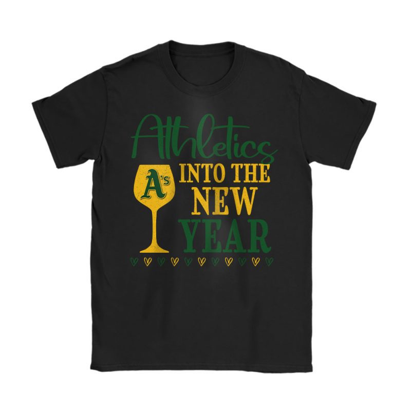 Oakland Athletics Happy New Year MLB Gift For Fan Cheers To A New Year Unisex T-Shirt Cotton Tee TAT24004