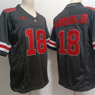 Ohio State Buckeyes #18 Marvin Harrison JR. Black 2023 F.U.S.E. Limited Stitched Jersey