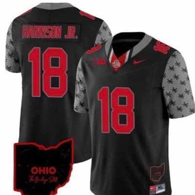 Ohio State Buckeyes #18 Marvin Harrison JR. Black 2023 F.U.S.E. Limited Stitched Jersey