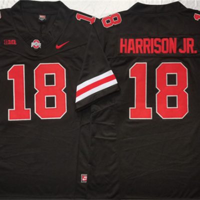 Ohio State Buckeyes #18 Marvin Harrison JR. Black F.U.S.E. Limited Stitched Jersey