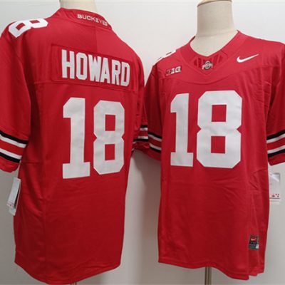 Ohio State Buckeyes #18 Will Howard Red F.U.S.E. Limited Stitched Jersey