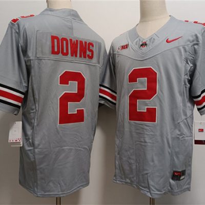 Ohio State Buckeyes #2 Caleb Downs Gray 2023 F.U.S.E. Limited Stitched Jersey