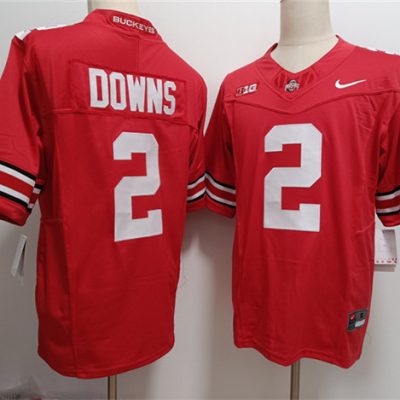 Ohio State Buckeyes #2 Caleb Downs Red F.U.S.E. Limited Stitched Jersey