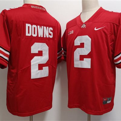 Ohio State Buckeyes #2 Caleb Downs Red Limited Stitched Jersey