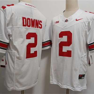 Ohio State Buckeyes #2 Caleb Downs White F.U.S.E. Limited Stitched Jersey