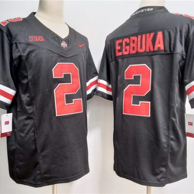 Ohio State Buckeyes #2 Emeka Egbuka Black 2023 F.U.S.E. Limited Stitched Jersey