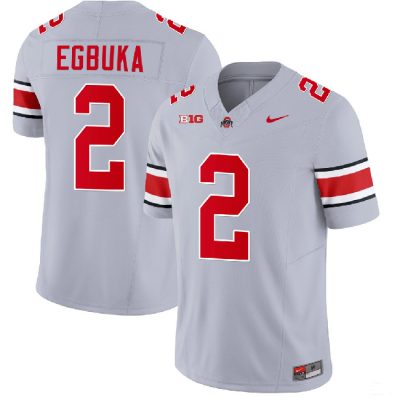 Ohio State Buckeyes #2 Emeka Egbuka Gray 2023 F.U.S.E. Limited Stitched Jersey