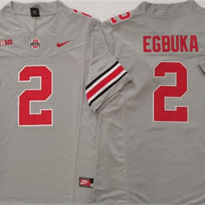 Ohio State Buckeyes #2 Emeka Egbuka Gray F.U.S.E. Limited Stitched Jersey