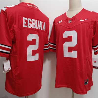 Ohio State Buckeyes #2 Emeka Egbuka Red F.U.S.E. Limited Stitched Jersey