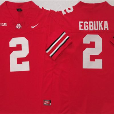 Ohio State Buckeyes #2 Emeka Egbuka Red F.U.S.E. Limited Stitched Jersey