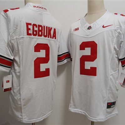 Ohio State Buckeyes #2 Emeka Egbuka White F.U.S.E. Limited Stitched Jersey