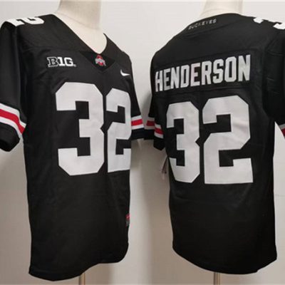 Ohio State Buckeyes #32 TreVeyon Henderson Black 2023 F.U.S.E. Limited Stitched Jersey