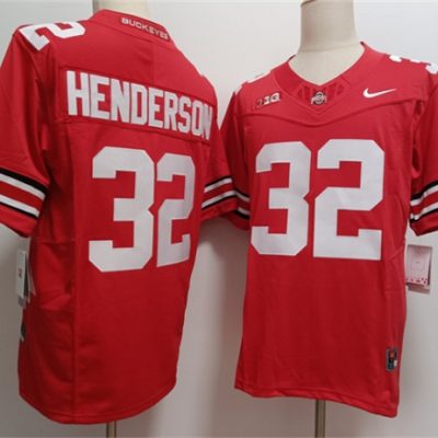 Ohio State Buckeyes #32 TreVeyon Henderson Red F.U.S.E. Limited Stitched Jersey