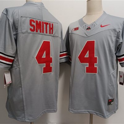 Ohio State Buckeyes #4 Jeremiah Smith Gray 2024 F.U.S.E. Limited Stitched Jersey