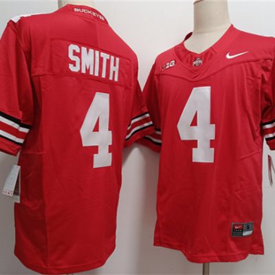 Ohio State Buckeyes #4 Jeremiah Smith Red F.U.S.E. Limited Stitched Jersey