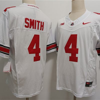 Ohio State Buckeyes #4 Jeremiah Smith White F.U.S.E. Limited Stitched Jersey