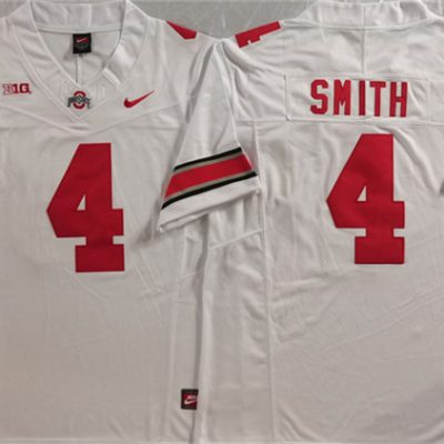 Ohio State Buckeyes #4 Jeremiah Smith White F.U.S.E. Limited Stitched Jersey