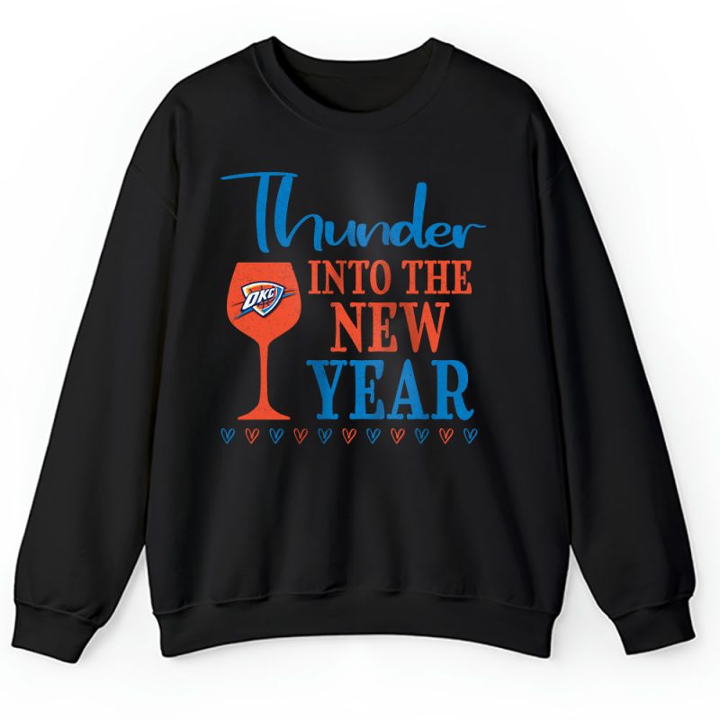 Oklahoma City Thunder Happy New Year NBA Gift For Fan Cheers To A New Year Unisex Sweatshirt TAS24009