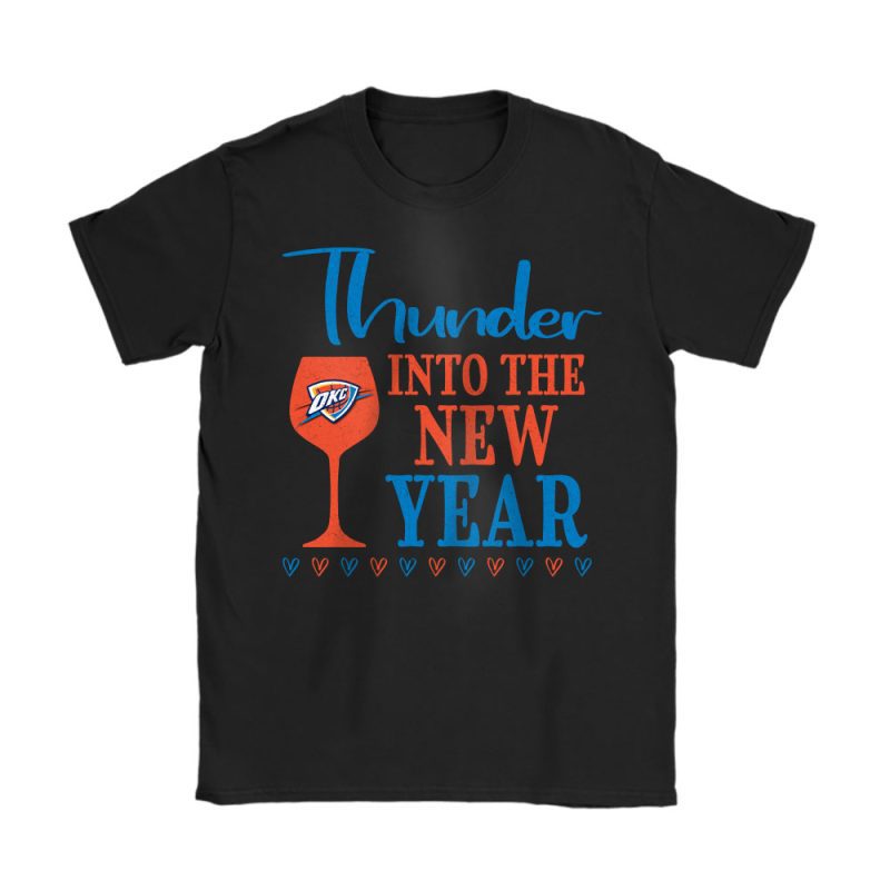 Oklahoma City Thunder Happy New Year NBA Gift For Fan Cheers To A New Year Unisex T-Shirt Cotton Tee TAT24009