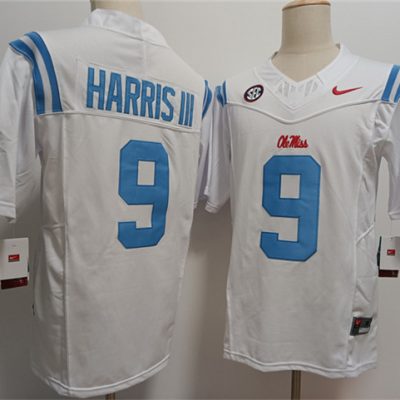 Ole Miss Rebels #9 Tres Harris III White 2024 F.U.S.E. Stitched jersey