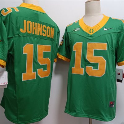 Oregon Ducks #15 Tez Johnson Green 2024 F.U.S.E. Stitched Jersey