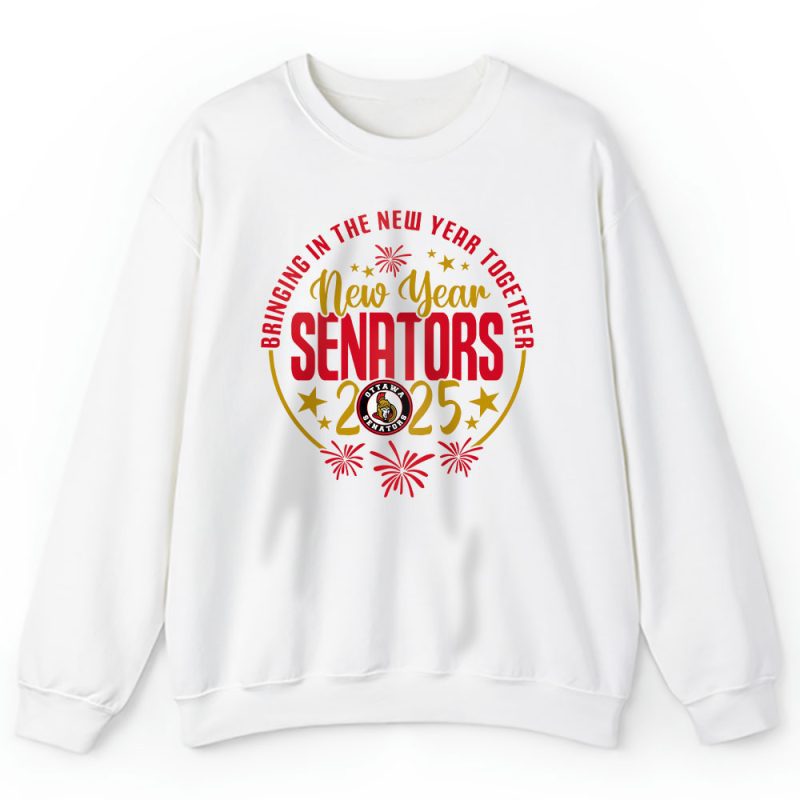 Ottawa Senators Howdy New Year NHL Bringing In The New Year Together Unisex Sweatshirt TAS24022