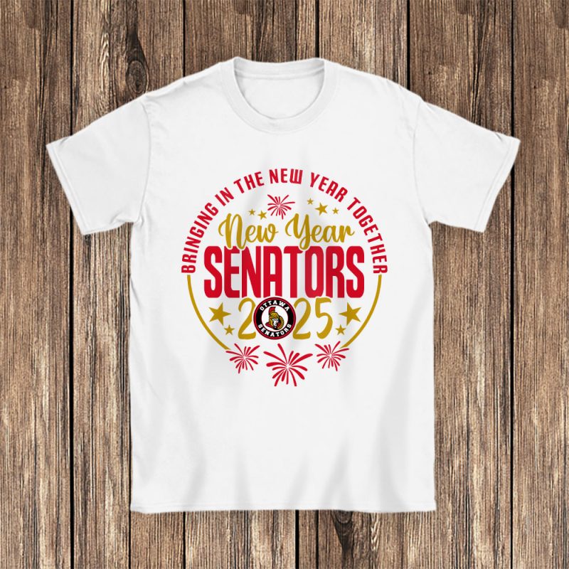 Ottawa Senators Howdy New Year NHL Bringing In The New Year Together Unisex T-Shirt Cotton Tee TAT24022