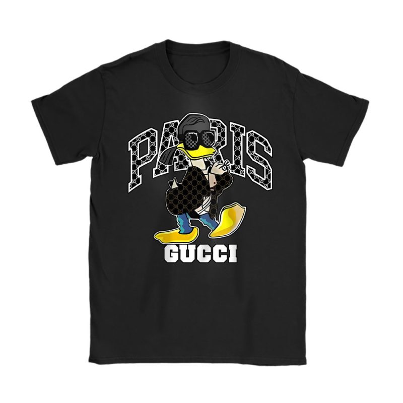 Paris Donald Duck Gucci Unisex T-Shirt Cotton Tee TAT23347