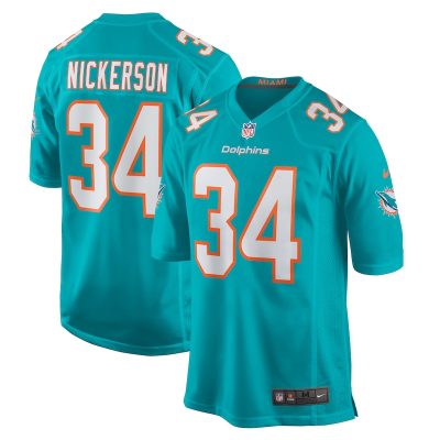 Parry Nickerson Miami Dolphins Team Game Jersey - Aqua