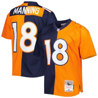 Peyton Manning Denver Broncos 2015 Split Legacy Replica Jersey - Navy/Orange