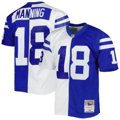 Peyton Manning Indianapolis Colts 1998 Split Legacy Replica Jersey - Royal/White